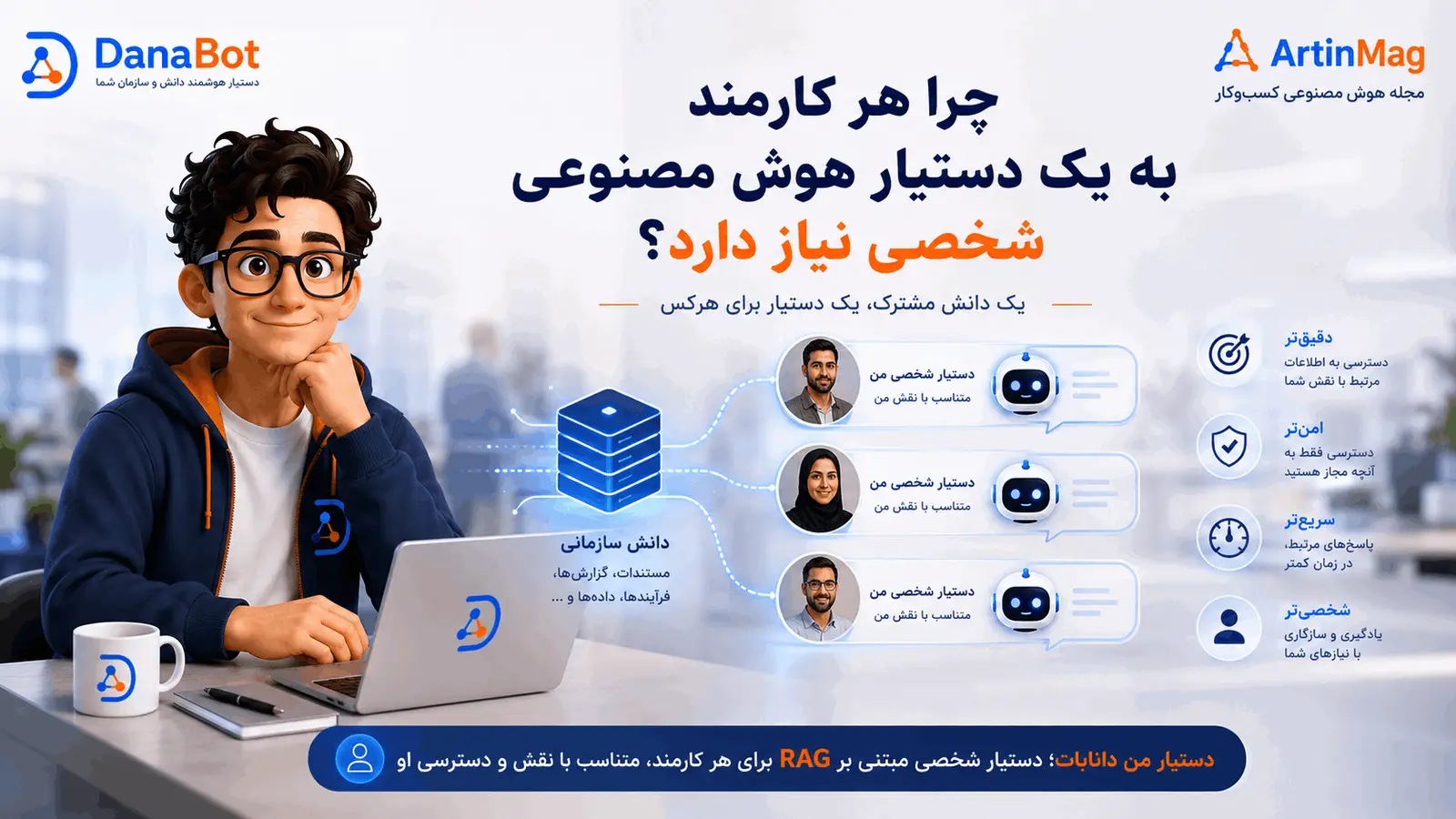 دستیار من دانابات — دستیار شخصی مبتنی بر RAG برای هر کارمند متناسب با نقش او